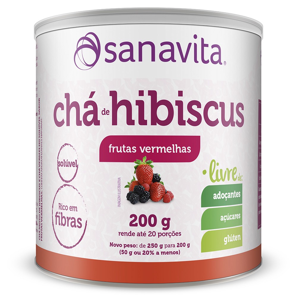 Chá de Hibiscus Frutas Vermelhas 200g Sanavita