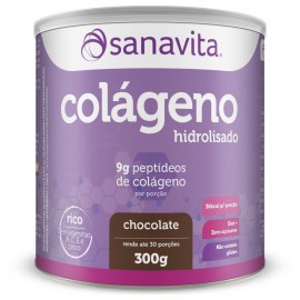 Colágeno Hidrolisado - Chocolate 300g Sanavita