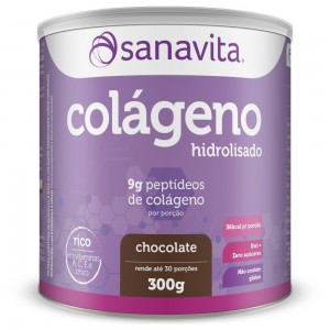 Colágeno Hidrolisado - Chocolate 300g Sanavita