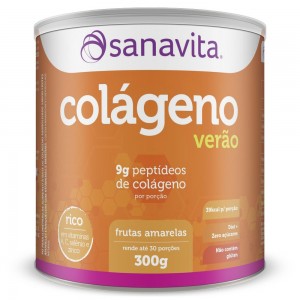 Colágeno Hidrolisado - Verão Frutas Amarelas 300g Sanavita