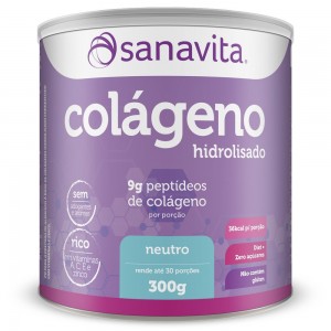 Colágeno Hidrolisado - Neutro 300g Sanavita