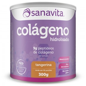 Colágeno Hidrolisado - Tangerina 300g Sanavita