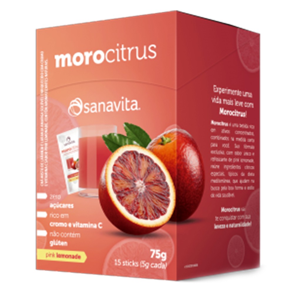 Morocitrus® 75g Pink Lemonade - 15 Sticks 5g cada - Sanavita