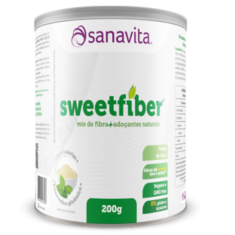 SweetFiber® Mix de Fibra + Adoçante Natural 200g Sanavita